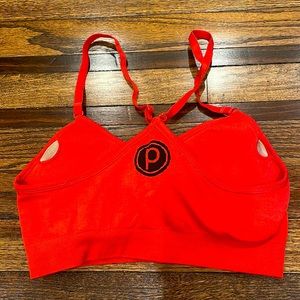 Pure Barre Red Sports Bra Medium